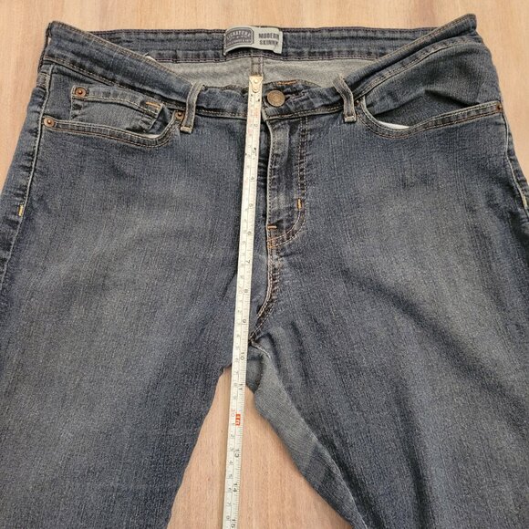 Signature by Levi's Strauss & Co Modern Skinny Jeans Women 16 L/C Blue Dark Wash - Picture 9 of 10